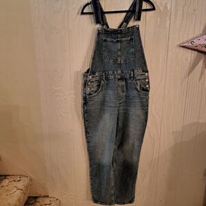 Silver Jeans Co. Baggy Denim Overalls - Size Medium M/L28